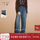 三彩【加絨】2025冬季新款寬松收腰牛仔褲長(cháng)褲直筒褲保暖百搭M 霧霾藍 S 155/64A 155/64A
