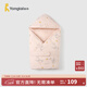 童泰（TONGTAI）嬰兒包被純棉夾棉初生兒加大蓋毯寶寶滿(mǎn)月抱被新生兒加厚抱毯 粉色（秋冬加厚款0-15°C適用） 100x100cm