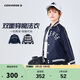 匡威Converse童裝男童夾克2025春秋新款雙面可穿格子兒童棒球服外套