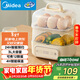 美的（Midea）煮蛋器蒸蛋器雙層家用迷你小蒸鍋 早餐雞蛋羹自動(dòng)斷電防干燒便攜式家用MZ-ZDE2015D