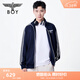 BOY LONDON【星序學(xué)苑】情侶款撞色條紋拉鏈開(kāi)衫春季立領(lǐng)運動(dòng)外套N12005 藏青色 L