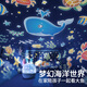 多彩生活 兒童星空投影燈藍牙音響八音盒臥室星空燈全屋3d動(dòng)態(tài)投影燈夜燈 八音盒遙控款-萌鹿+6套投影片