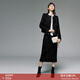 顏域毛呢外套半身裙兩件套女2025新款冬高級感黑色顯瘦小香風(fēng)套裝 黑色 L