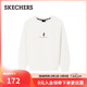 斯凱奇（Skechers）38節禮物女士加絨套頭衛衣新品寬松顯瘦長(cháng)袖T恤衫L425W011