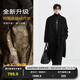 伯爵卓爾高端全羊毛雙面呢大衣100%男士2025秋冬季新款中長(cháng)款通勤男裝外套 月夜黑（長(cháng)款） 【二代-石墨烯/鵝絨內膽） XL (180)