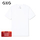 GXG男裝 基礎經(jīng)典款短袖T恤男士夏季潮流情侶裝純色體恤 白色1 2XL