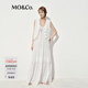 MO&Co.連衣裙夏度假風(fēng)A字吊帶裙法式長(cháng)裙蛋糕裙MBE2DRST08 本白色 S /160