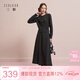 三彩2025冬季新款針織套裝花邊拼接毛針織衫半身裙兩件套M