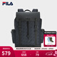 FILA【黑武士】斐樂(lè )官方2026新款男時(shí)尚休閑翻蓋背包電腦雙肩包 正黑色-BK XS
