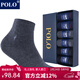 POLO男士純色純棉商務(wù)襪中低筒男襪6雙裝 夏季薄款吸濕排汗柔軟棉襪 黑+深藍+深灰各2雙【型號8465】 均碼 39-44碼鞋合適