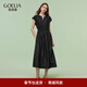 歌莉婭香云紗連衣裙得體穿搭2025新款桑蠶絲真絲裙子1E4L4K28A 00B黑色 M