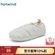熱風(fēng)（Hotwind）加絨毛毛鞋女鞋冬季新款平底舒適家居鞋子保暖面包鞋 07綠色 35-36 35-36