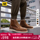 卡特（CAT）馬丁靴工裝靴男鞋經(jīng)典款BRAVADO輕戶(hù)外復古時(shí)尚牛皮面機車(chē)靴子男 淺棕P724049 41