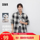 森馬（Semir）[商場(chǎng)同款]長(cháng)袖襯衫男純棉格紋外套2025春季上衣寬松101125105106