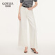 歌莉婭白色牛仔褲女2026新款春季淡人穿搭高腰闊腿長(cháng)褲1F2CCD140 03W本白 25