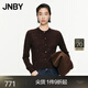 JNBY/江南布衣春秋針織開(kāi)衫珠管繡毛衣修身開(kāi)襟針織衫5O8313670 201/暗咖 M