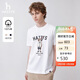 哈吉斯（HAZZYS）男裝 夏季男上衣卡通大狗圖案圓領(lǐng)短袖T恤ASTZE0BBX69