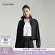 Calvin Klein運動(dòng)【速干】秋季女士休閑撞色織帶ck跑步訓練服立領(lǐng)運動(dòng)外套 001-太空黑 L