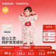 巴拉巴拉【balaOne】童裝寶寶加絨萌趣連體衣紅色新年拜年服爬服