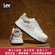 Lee男鞋2026春季透氣休閑鞋百搭小白鞋舒適運動(dòng)板鞋男時(shí)尚韓版鞋子男 白色 41 【偏大/請拍小一碼】