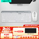 羅技（Logitech）K580無(wú)線(xiàn)藍牙鍵盤(pán)帶手機支架可跨屏切換靜音按鍵無(wú)限薄膜鍵盤(pán)筆記本電腦手機ipad平板鍵鼠套裝 【K580+M650】跨屏切換套裝-芍藥白