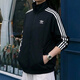 阿迪達斯（adidas）三葉草男裝女裝 26春季新款運動(dòng)服戶(hù)外情侶夾克跑步健身訓練外套 黑色/男女同款/新款主推 M 碼 【建議體重120斤-140斤】