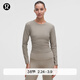 lululemon丨All It Takes女士運動(dòng) T 恤 *羅紋Nulu?芯吸 LW3GEZS 暖褐灰 S /6