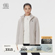 KOLON SPORT/可隆羽絨三合一夾克 女子防風(fēng)透濕戶(hù)外沖鋒衣2級 LKJK5WNT12-GR 米灰色 M 165/88A
