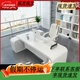 漢唐雙盛白色烤漆時(shí)尚辦公桌老板桌簡(jiǎn)約現代總裁桌經(jīng)理桌大班臺桌椅組合
