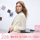 三彩2025春季新款輕職場(chǎng)西裝外套正肩長(cháng)袖上衣單排扣通勤Z