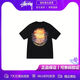 斯圖西（stussy）·斯圖西椰子樹(shù)日落風(fēng)寬松休閑圓領(lǐng)短袖T恤男女同款情侶上 黑色(椰樹(shù)日落) L
