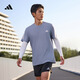 adidas速干跑步運動(dòng)上衣圓領(lǐng)短袖T恤男裝夏季阿迪達斯官方