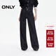 ONLY2025冬季新款撞色明線(xiàn)松弛寬松直筒褲長(cháng)褲牛仔褲女|125432085 J371000洗水藍牛仔 S S標準褲長(cháng)