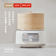 斗禾（DOUHE）竹籠電蒸鍋家用預約定時(shí)保溫天然竹蒸籠蒸鍋11L大容量電蒸鍋電火鍋多功能鍋 11L 【升級款】一套不銹鋼竹蒸籠24H預約