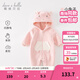 戴維貝拉（DAVE＆BELLA）新生兒連體衣初生嬰兒外出服男女寶衣服0-6個(gè)月秋冬新年爬服 小兔子【現貨】DB4236421 100cm （建議身高90-100cm）
