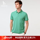 哈吉斯（HAZZYS）男裝 夏款基礎百搭上衣多色日常休閑短袖polo衫男ASTZE0BBE10 黃綠色YG L （175/96A 48）