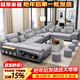 歐蒂家居沙發(fā)客廳2025新款現代簡(jiǎn)約輕奢科技布藝沙發(fā)實(shí)木沙發(fā)大小戶(hù)型家具 七件套+茶幾電視柜(配4小凳子) 【彈簧乳膠+松木框】加厚貓抓布
