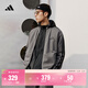 adidas經(jīng)典休閑三條紋長(cháng)袖套裝男女秋季阿迪達斯官方輕運動(dòng)   深灰（推薦選大一碼）   2XL