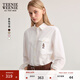 Teenie Weenie小熊女裝襯衫秋冬季簡(jiǎn)約大方時(shí)尚刺繡長(cháng)袖內搭襯衣 象牙白 M