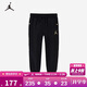 Jordan耐克AJ童裝兒童運動(dòng)褲秋冬金標加絨休閑褲男童針織長(cháng)褲 正黑色