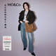 MO&Co.【秦嵐同款神褲】牛仔褲2025秋新品棉質(zhì)鐮刀褲中腰MBE3JENT11 牛仔藍色 S 26