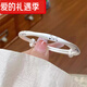 慕寶琳足銀9999純銀手鐲女小眾設計感調節小清新可愛(ài)貓咪足銀鐲子禮物 足銀9999實(shí)心貓咪手鐲約20克