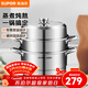 蘇泊爾（SUPOR）蒸鍋304不銹鋼三層復底多用蒸魚(yú)家用蒸籠電磁爐燃氣通用 歐式蒸鍋 3層 28cm