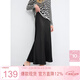 三彩2025秋季新款緞面魚(yú)尾裙高腰半身裙優(yōu)雅A字長(cháng)裙浪漫M