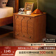 聯(lián)邦（LANDBOND）家具 法式全實(shí)木床頭柜 小戶(hù)型臥室北美櫻桃木抽屜儲物原木邊柜 CG7665櫻桃木城堡床頭柜（0.45米）