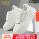 卡賓板鞋男2026春季新款休閑運動(dòng)鞋時(shí)尚百搭厚底增高鞋子男士輕奢潮鞋 白色 41 【標準皮鞋尺碼】