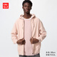 優(yōu)衣庫男裝女裝連帽拉鏈運動(dòng)開(kāi)衫/長(cháng)袖外套衛衣26春夏新款482311 11 粉紅色 S