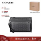 蔻馳（COACH）【品牌直供】男士輕奢休閑公文包手拿包商務(wù)包禮物新年生日禮物 灰黑色 CY985 QBMI5