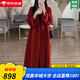 YRTD紅色雙面羊絨大衣女冬季2025年新款寬松高級感氣質(zhì)中長(cháng)款毛呢外套 紅色（禮盒包裝+JD送貨上門(mén)） S （建議105-120斤）