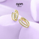 APM Monaco 【春季新品】金黃色Torsade密鑲圈形耳環(huán)耳飾